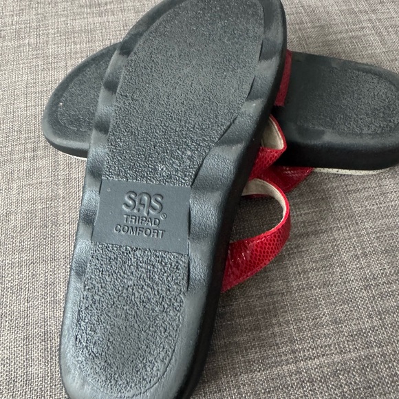 SAS Red Strappy Sandals - Picture 4 of 7